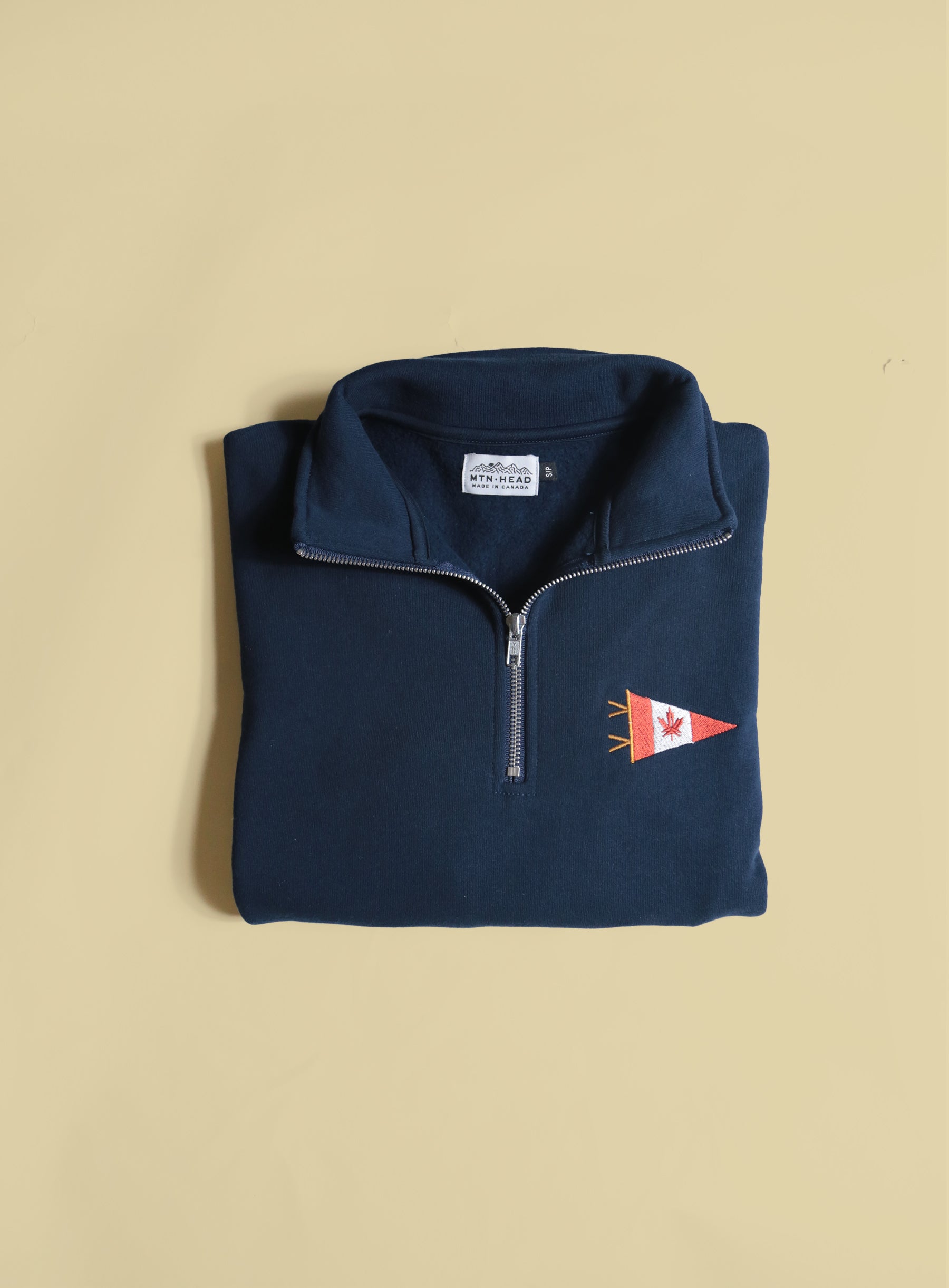 Cabin 1/4 Zip - Navy - Canada Pennant Embroidery
