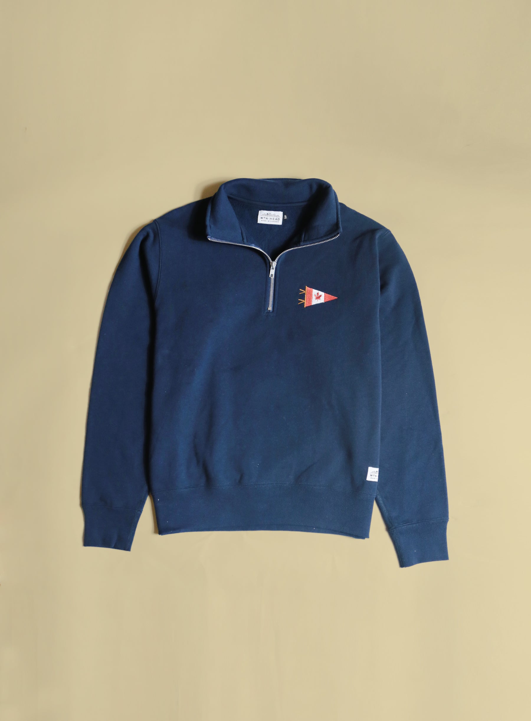 Cabin 1/4 Zip - Navy - Canada Pennant Embroidery