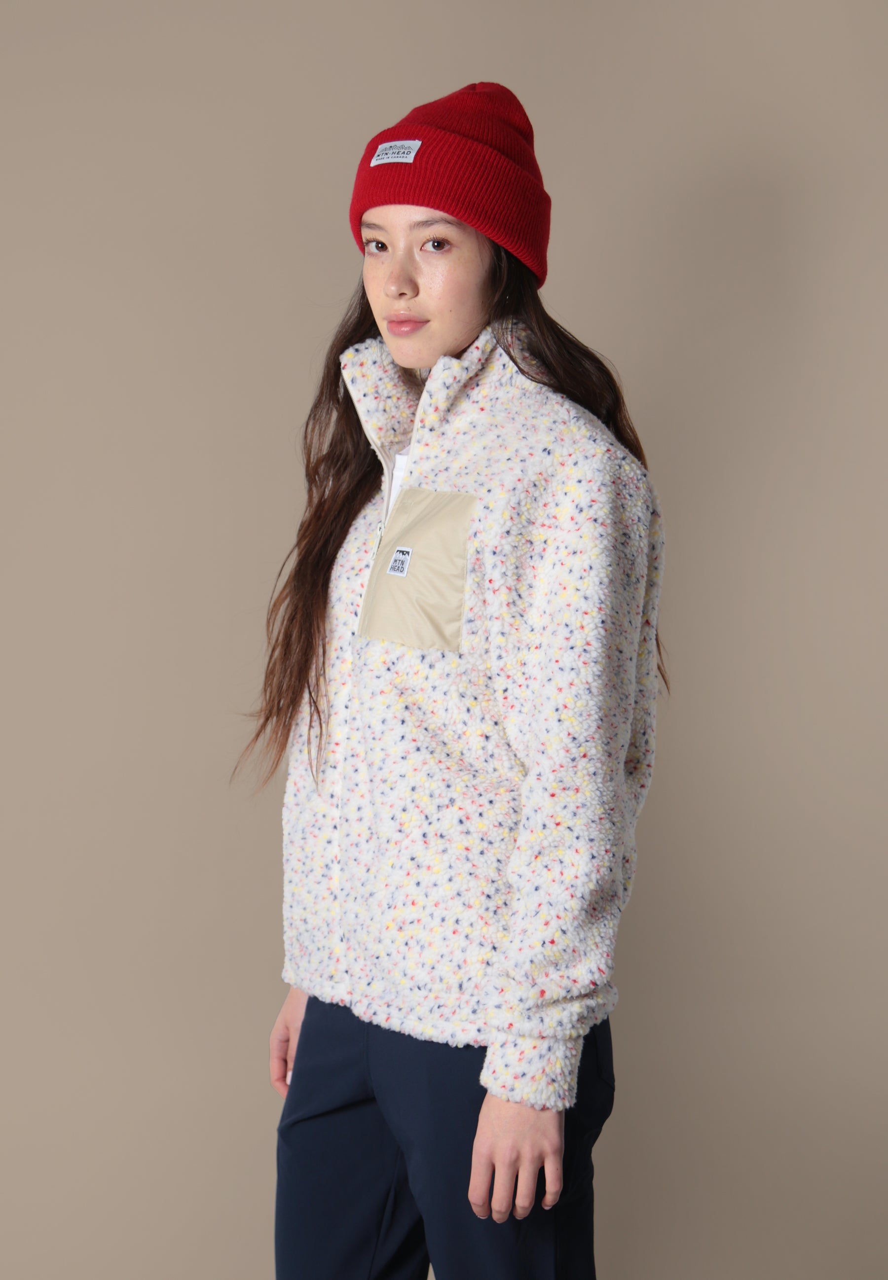 Alpine Full Zip  - Rainbow Speckle Sherpa