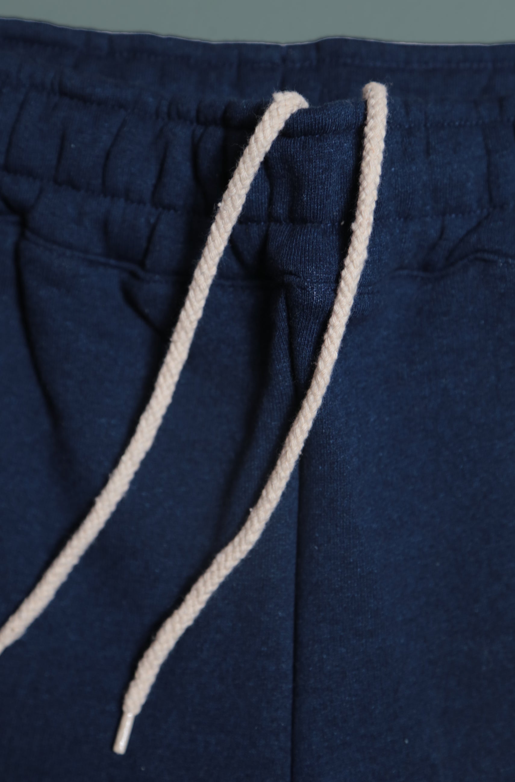 Track Short - Washed Indigo Fleece - Canadian Tuxedo N&F Collab