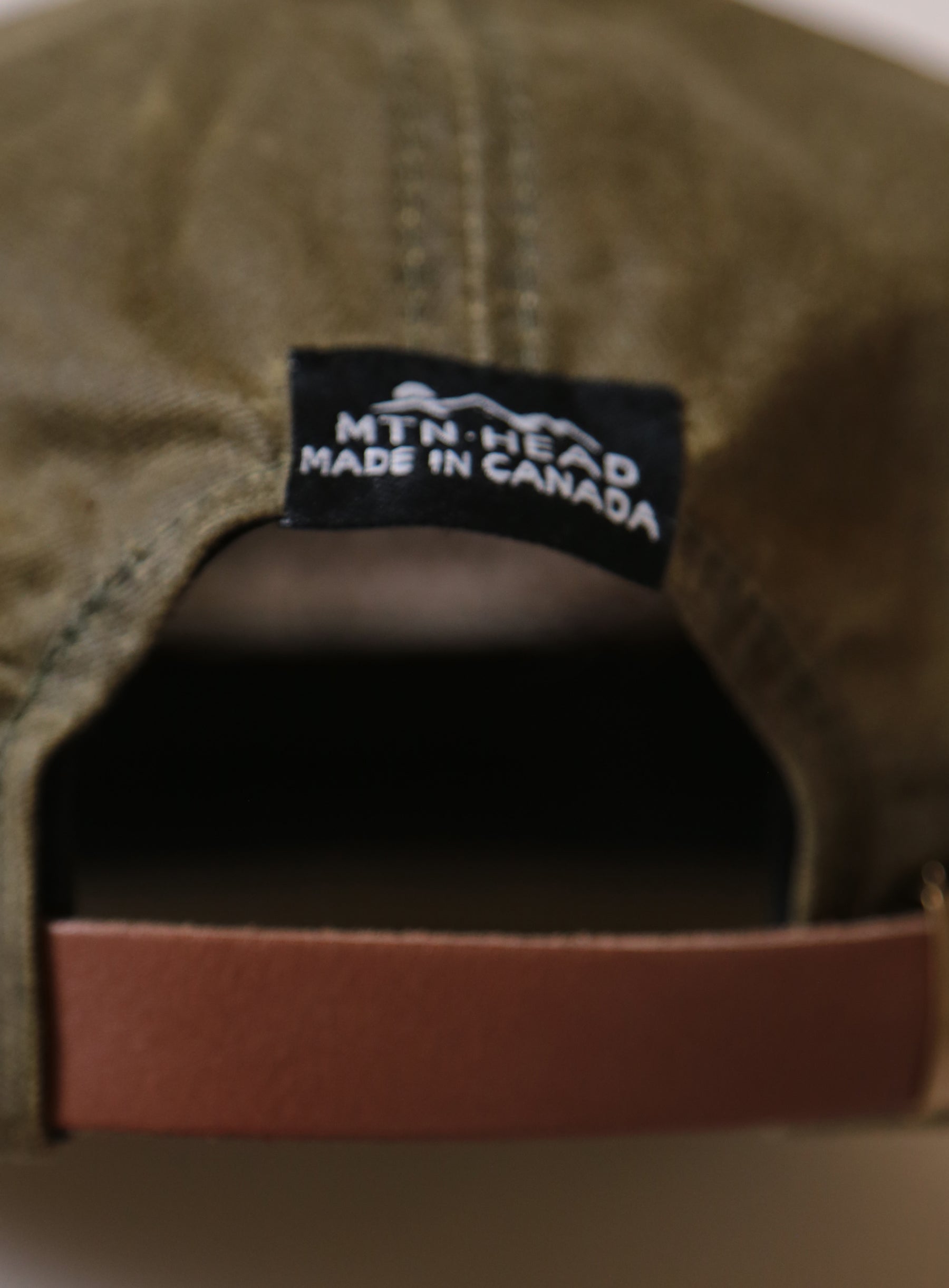 Kids 5 Panel - Army Waxed Cotton - Rainbow Trout Embroidery