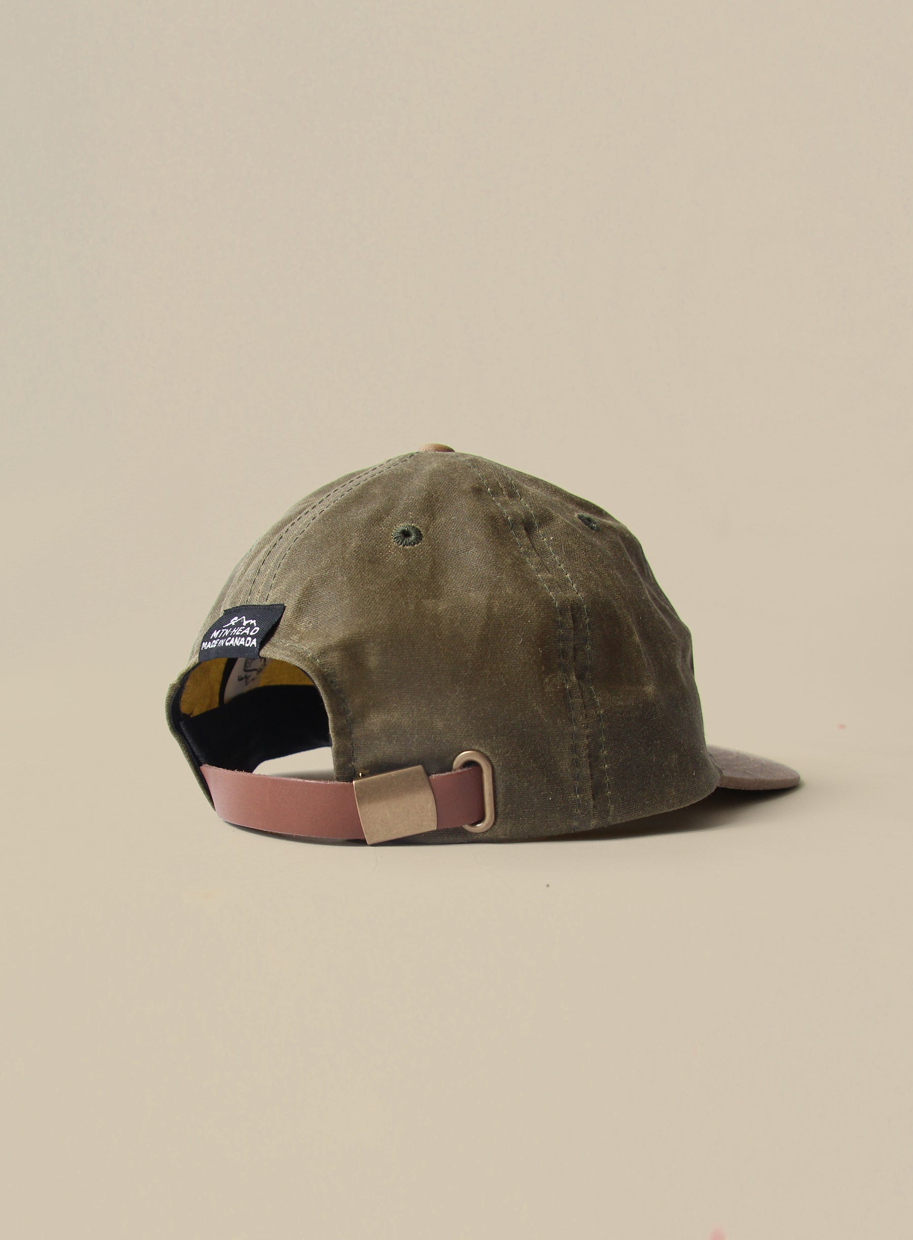 6 Panel - Blank - Army/Field Tan Waxed Cotton Canvas