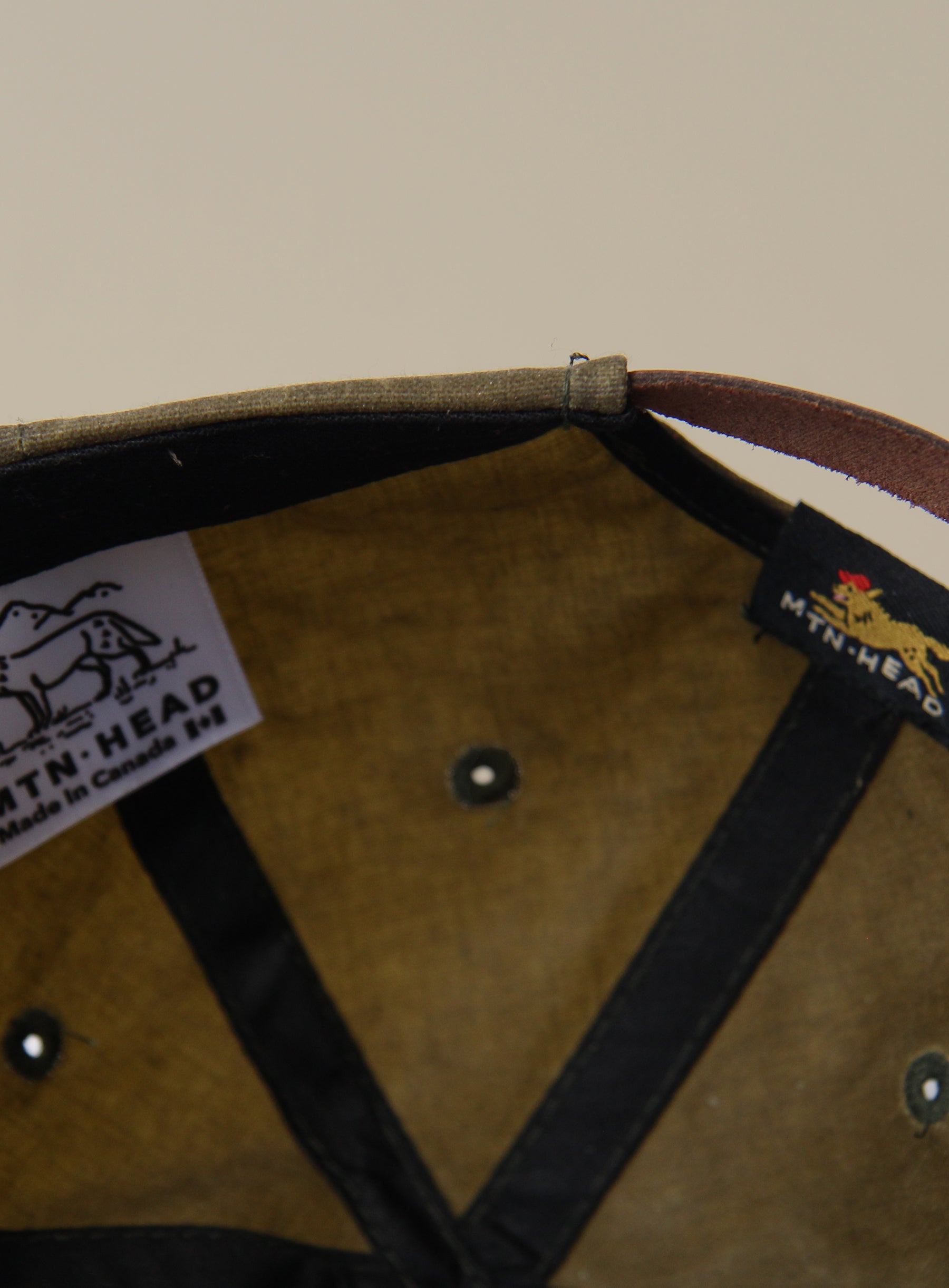 6 Panel - Blank - Army/Field Tan Waxed Cotton Canvas