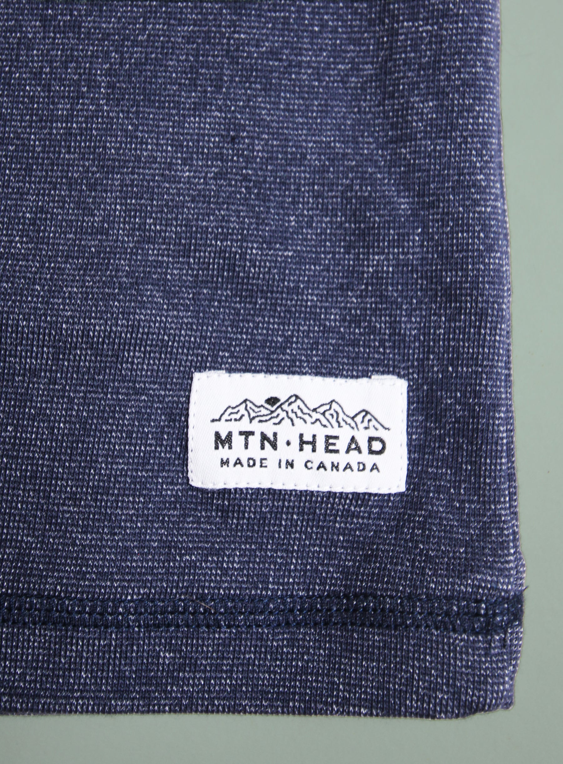 Rib Tee - Navy Melange