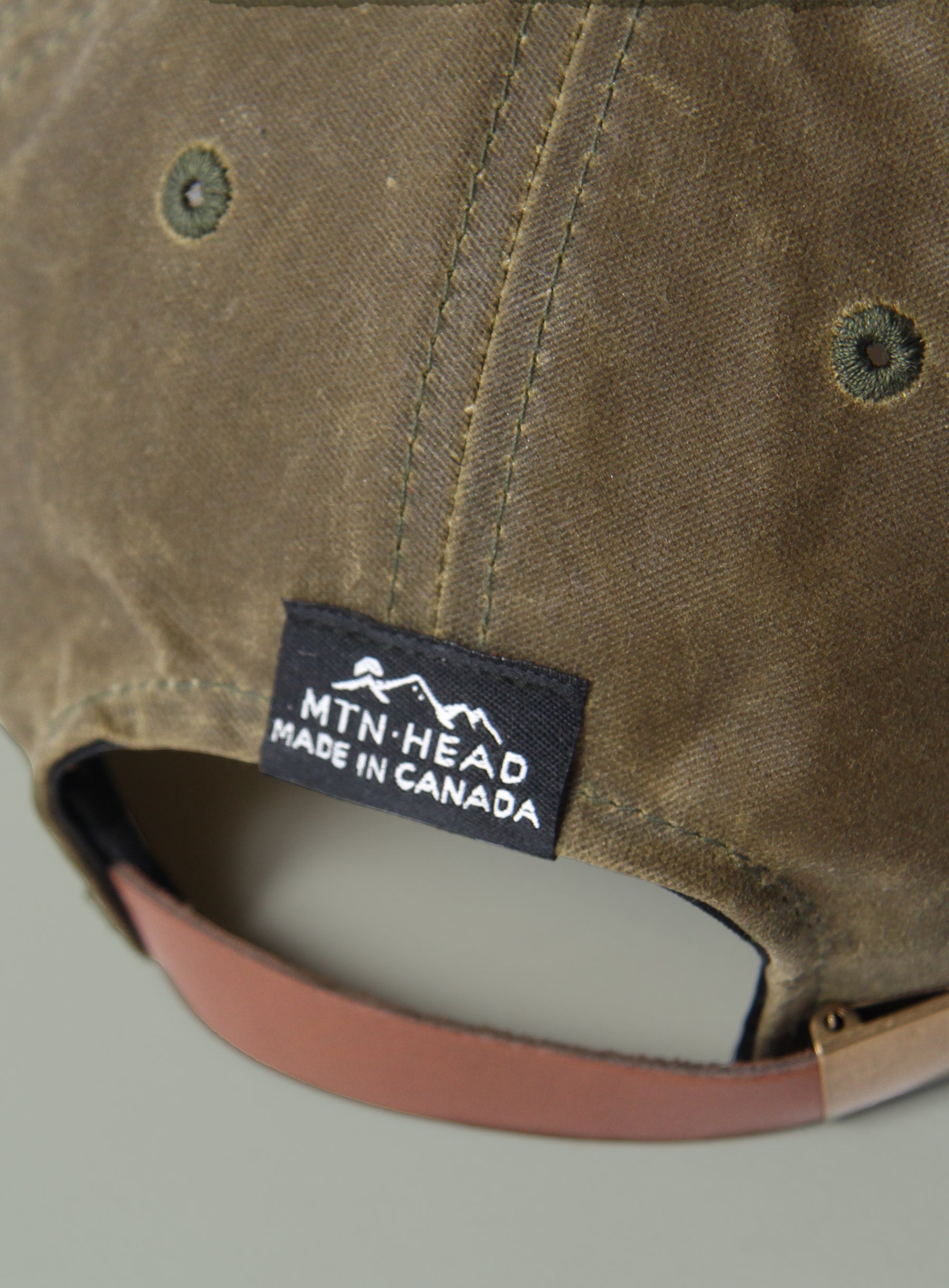 6 Panel - Blank - Army Waxed Cotton Canvas