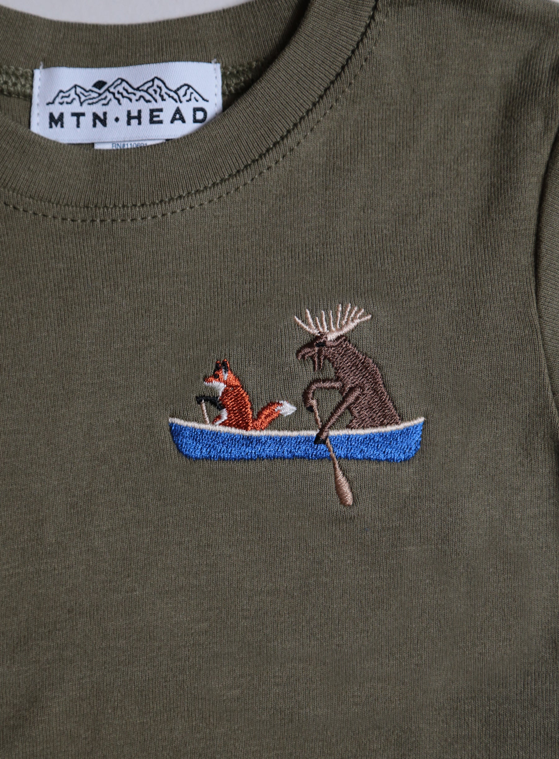 Baby/Kids Tee - Olive - Paddle Pals - CAMP Series