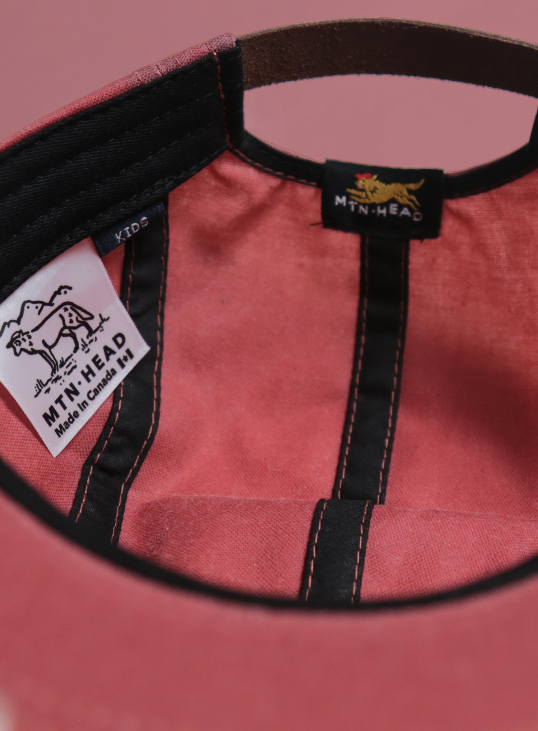 Kids 5 Panel - Heritage Red Waxed Cotton - Canada Pennant Embroidery