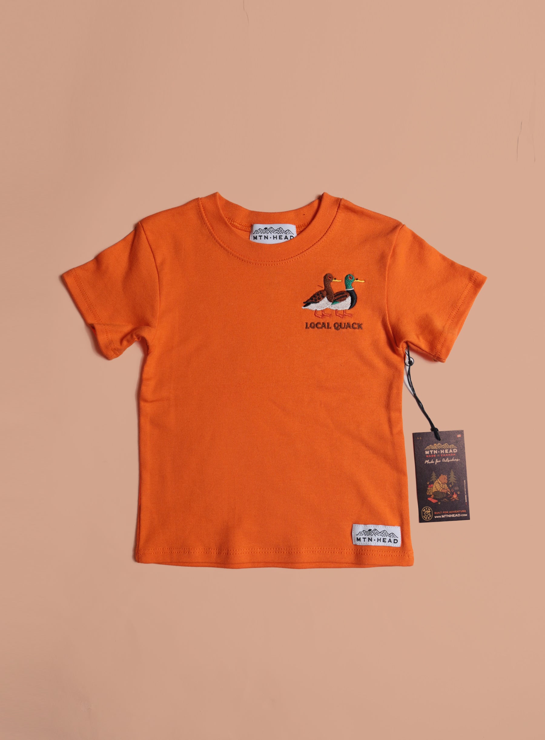 Baby/Kids Tee - Blaze Orange - Local Quack Embroidery