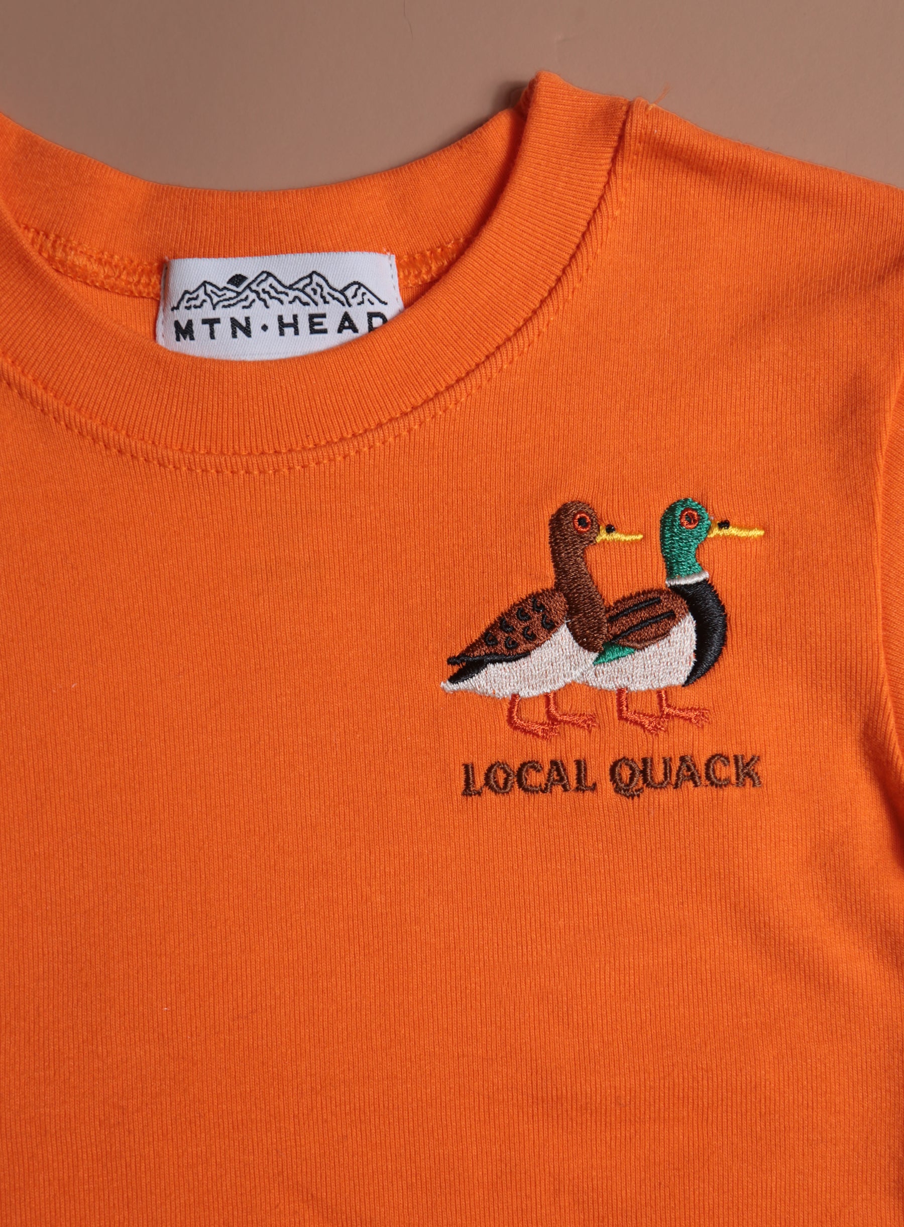 Baby/Kids Tee - Blaze Orange - Local Quack Embroidery