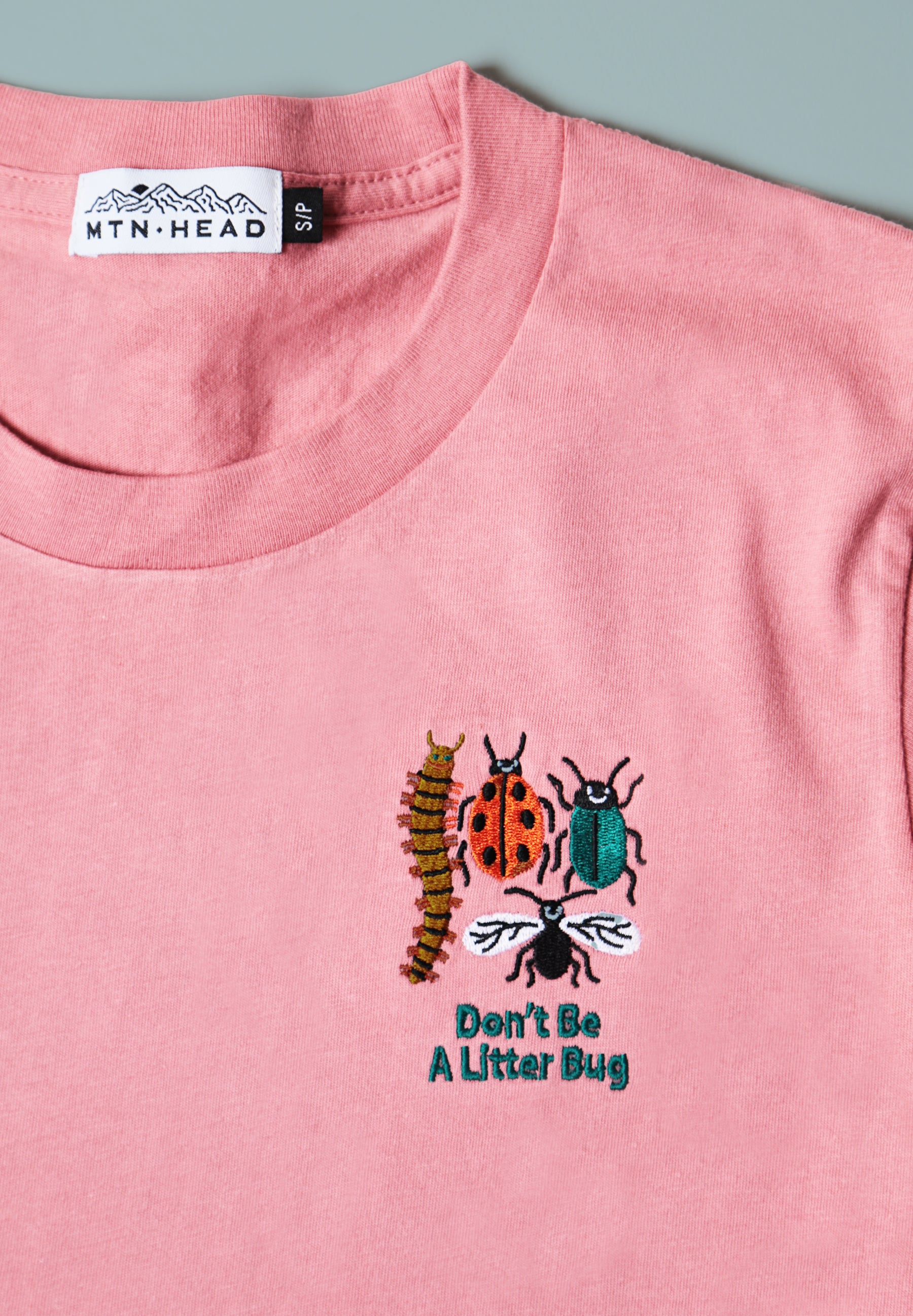 Classic Tee - Dessert Rose - Litter Bug Embroidery