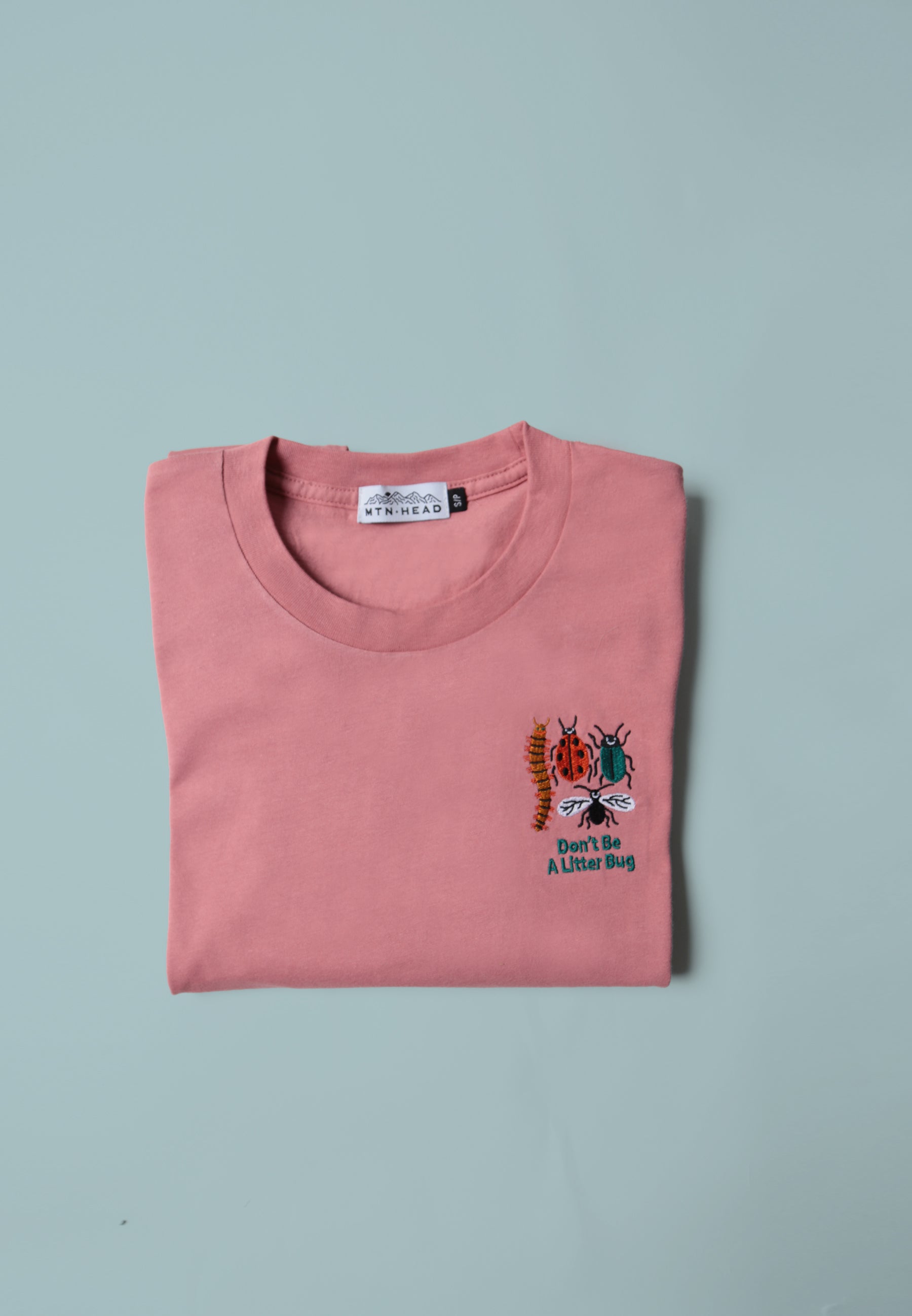 Classic Tee - Dessert Rose - Litter Bug Embroidery