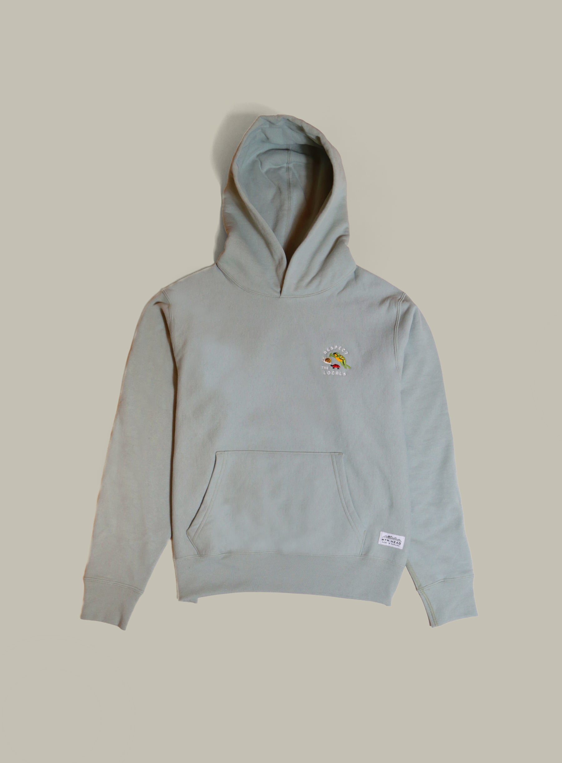 Pullover Cabin Hoodie - Sage - Respect the Locals Embroidery