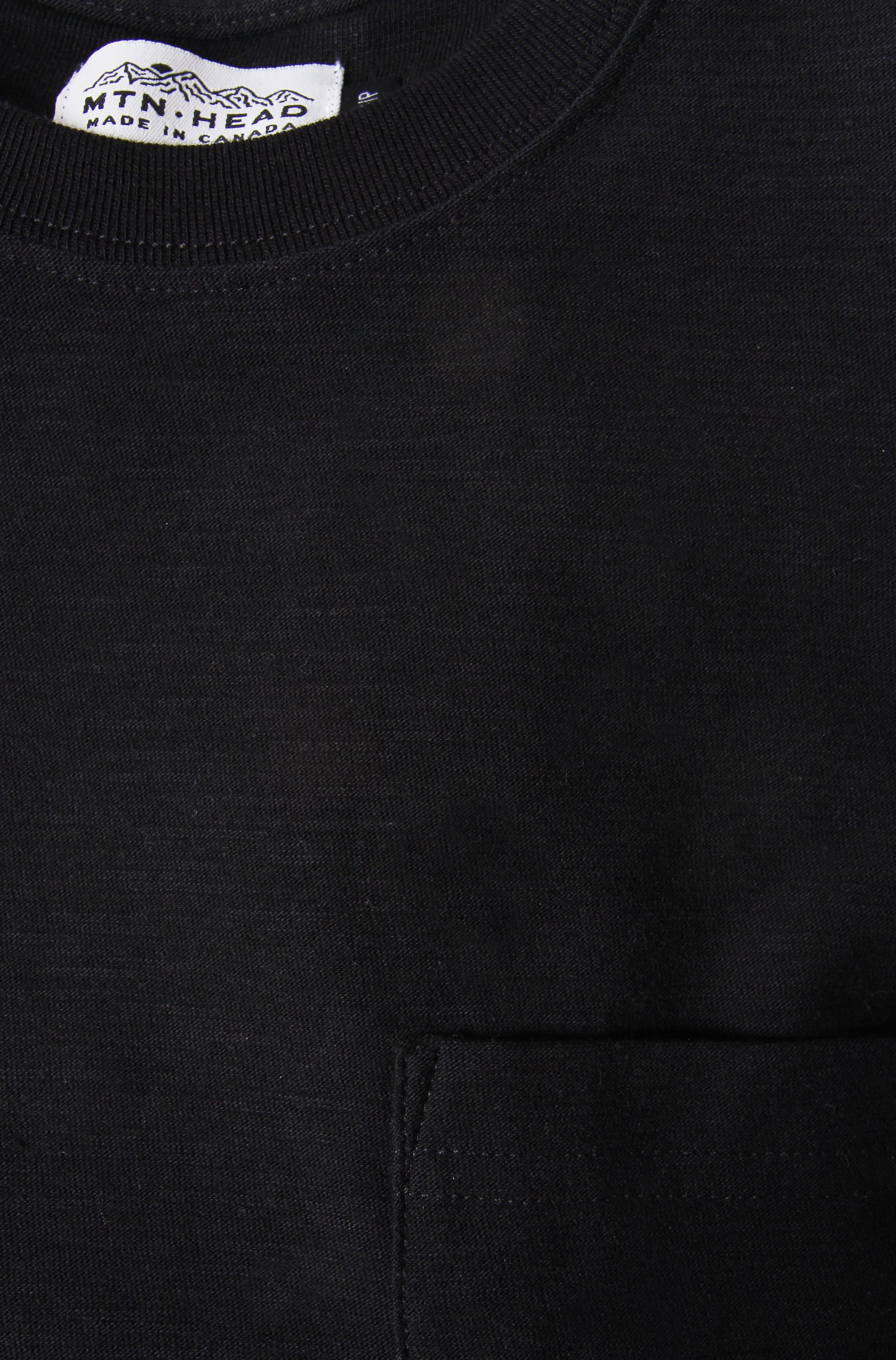 Pocket Tee - Black Slub