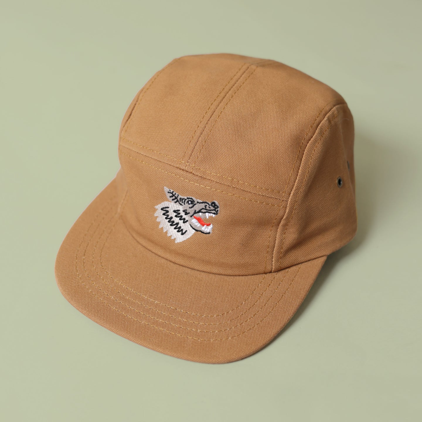 Rust Wolf Hat 5 Panel - Wolf Embroidery - Rust – MTN.HEAD